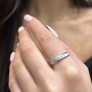 0.13Cttw Round Cut Diamond Men's Wedding Band Ring 14K White Gold Size 10